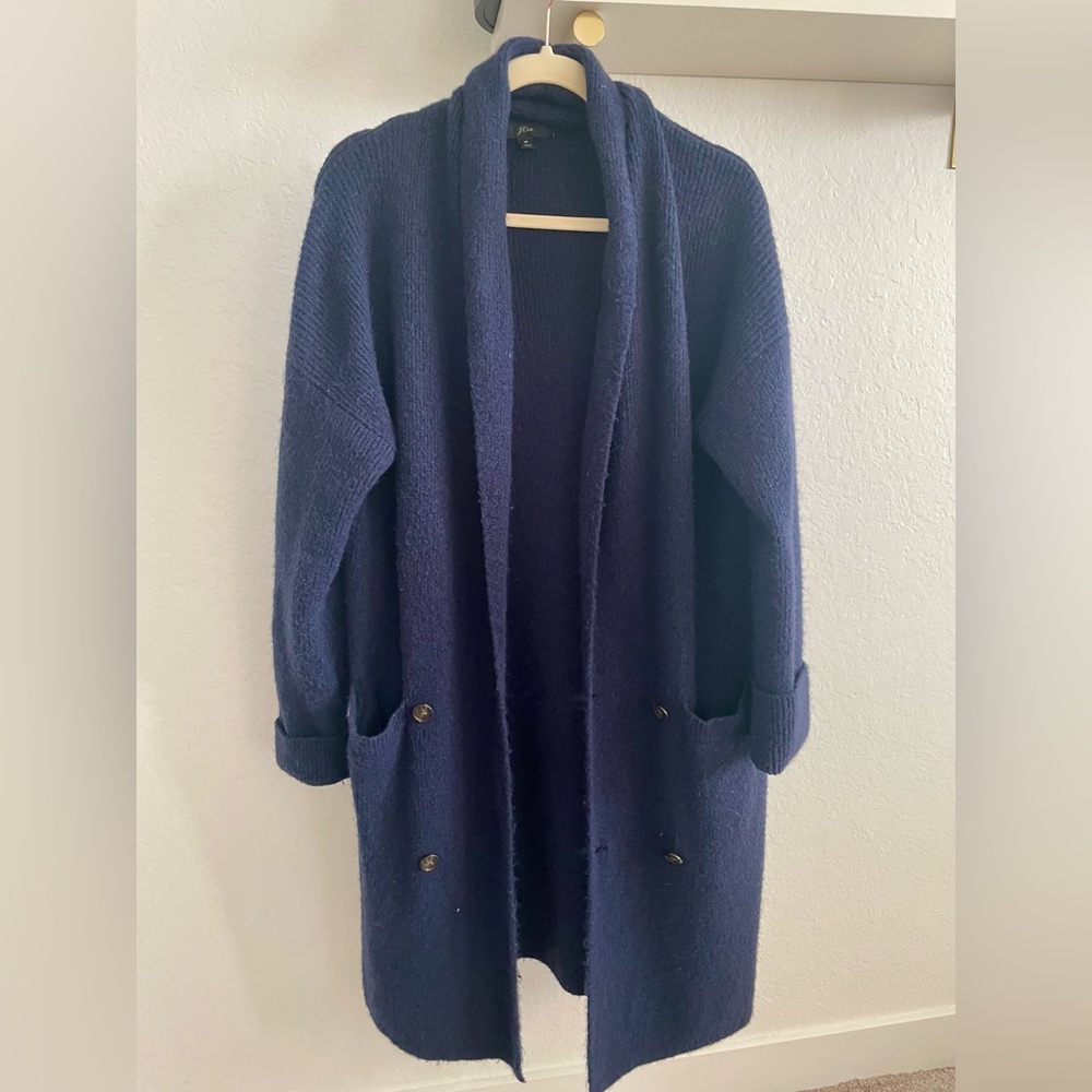 J. Crew Merino Alpaca Blend Sweater Duster Coat